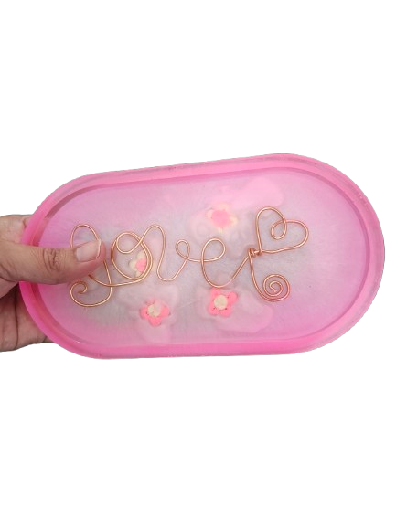 Knickknack - Resin oval trinket dish