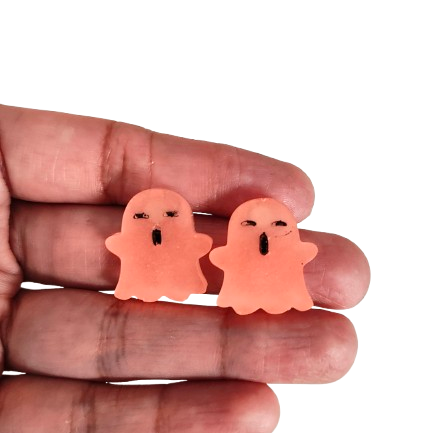 Earrings - Resin ghost on post