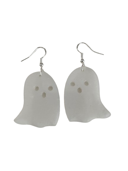 Earrings - Resin ghost on hook