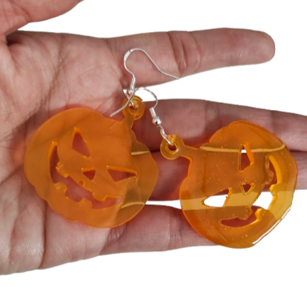 Earrings - Resin pumpkins on hook