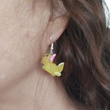 Earrings - Resin axolotl on hook