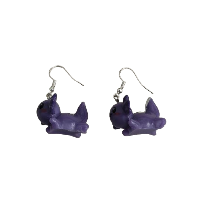 Earrings - Resin axolotl on hook
