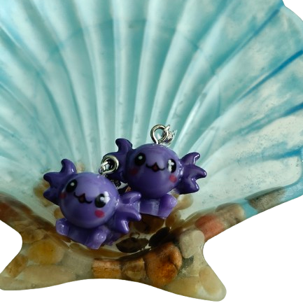 Earrings - Resin axolotl on hook