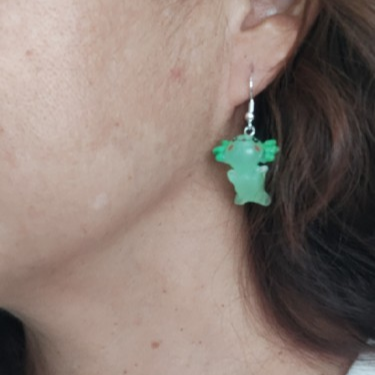 Earrings - Resin axolotl on hook