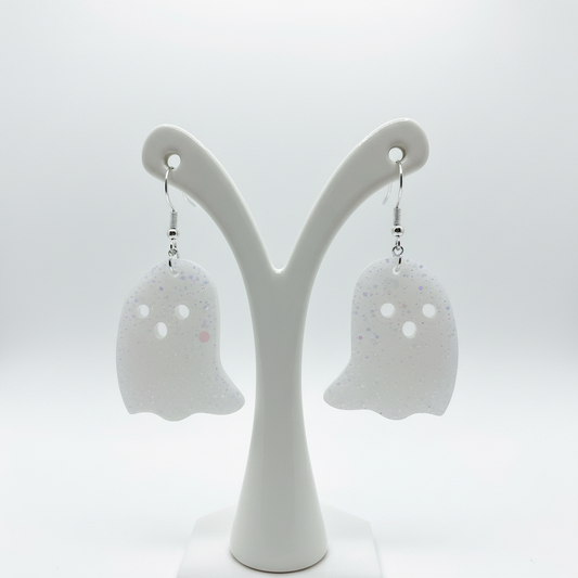 Earrings - Resin ghost on hook