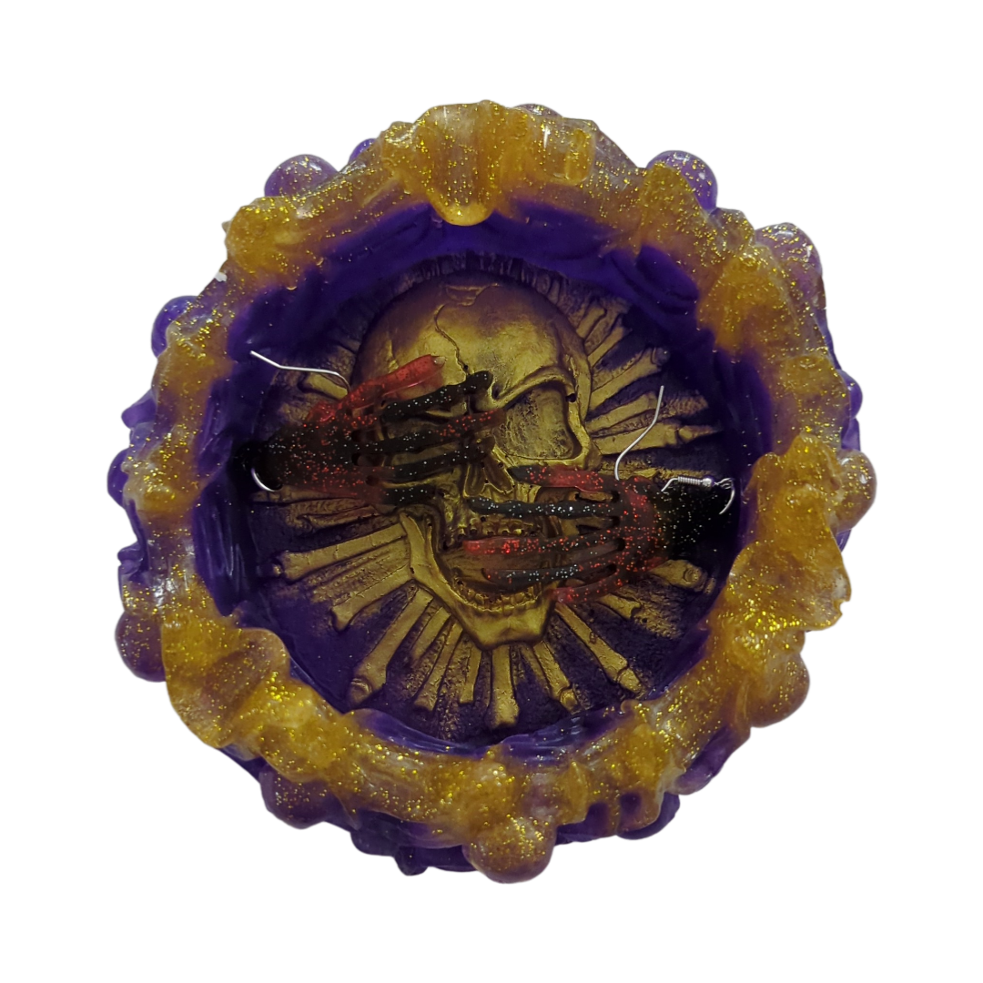 Earrings - Resin skeleton hands on hook