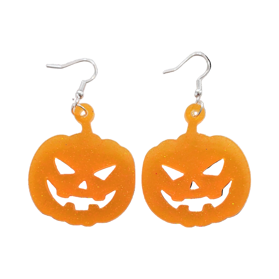 Earrings - Resin pumpkins on hook
