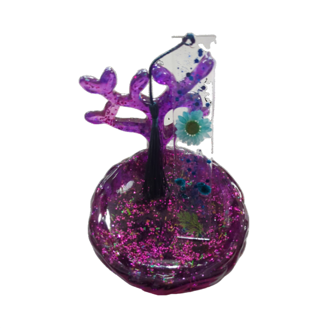 Bookmark - Resin long flower and tassel bookmark