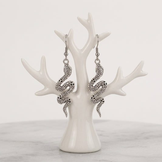 Earrings - Alloy Snake Charm on hook