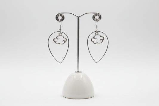 Earrings - Upside down teardrop with charm on hook