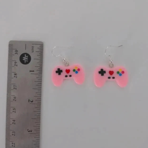 Earrings - Video game controller on silver hook