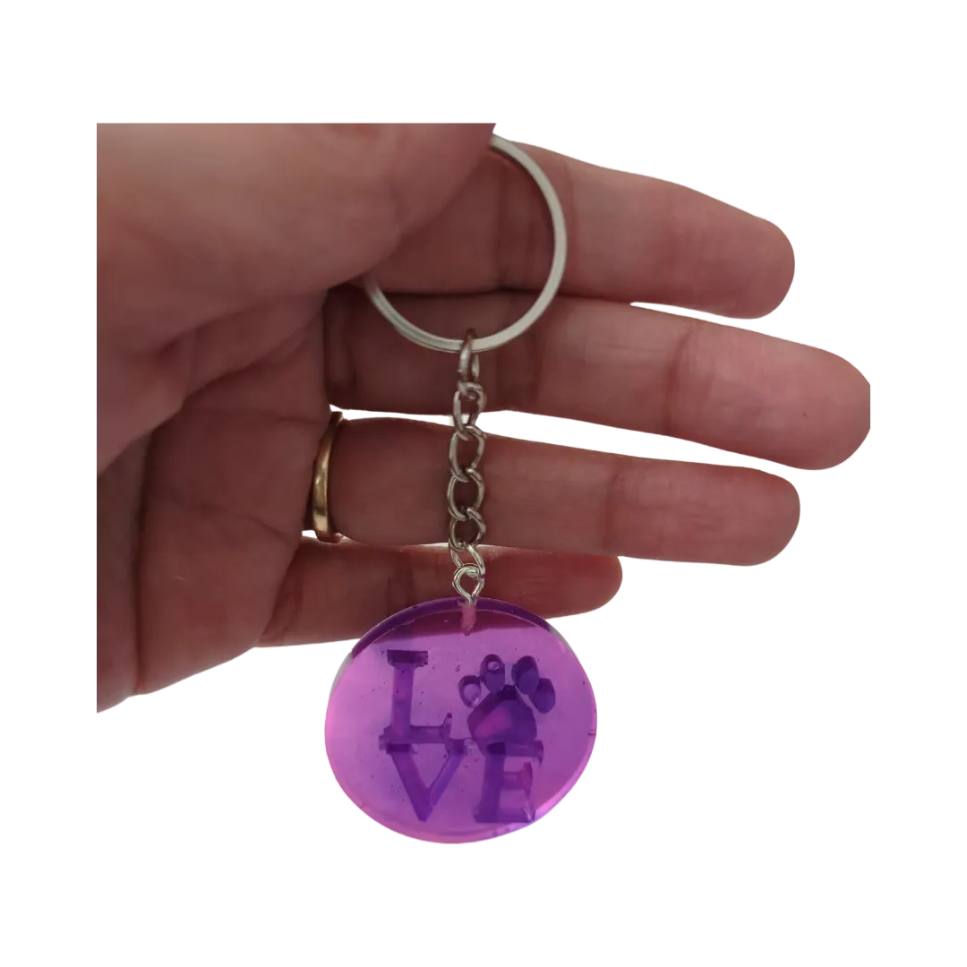 Keychain - Resin love paw