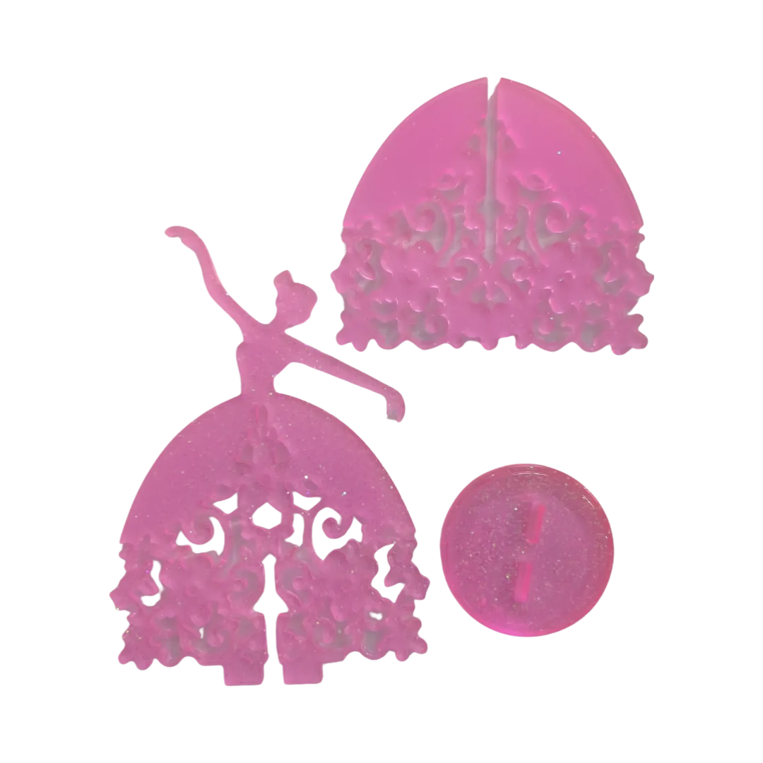 Knickknack - Resin puffy dress dancer jewelry holder