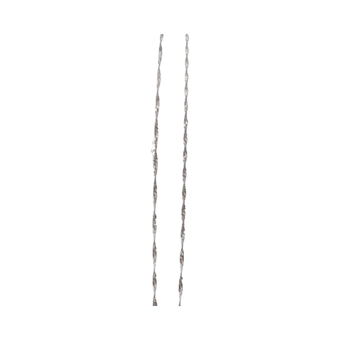 Necklace - 21 inches 925 silver twisted rope chain with natural stripe agate pendant heart shape charm