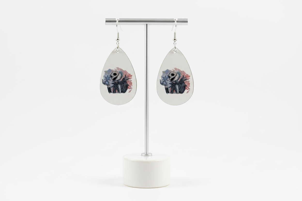 Earrings - Double sided sublimated Jack on silver hook