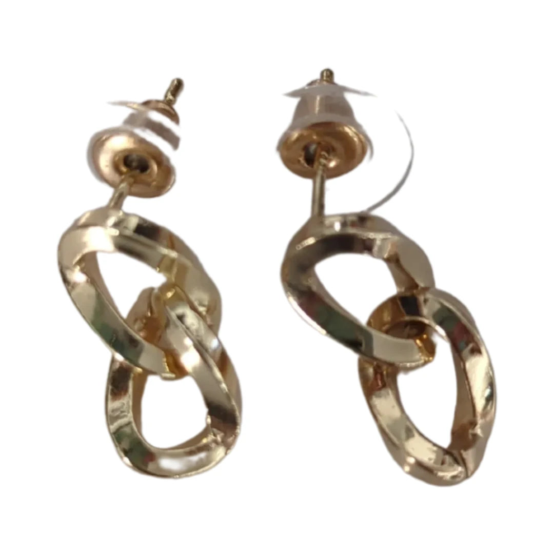 Earrings - gold colored chain earrings