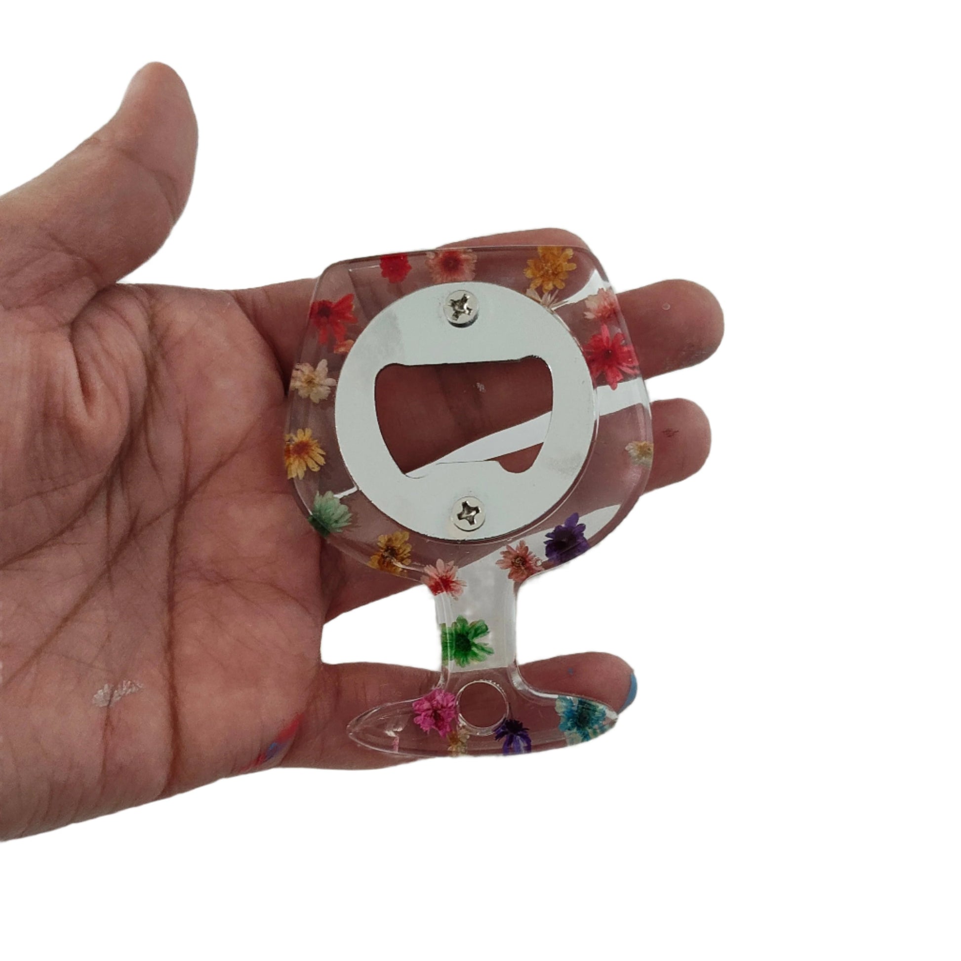 Unlock the joy of drinking with our Knickknack - Resin wine glass shape bottle opener! Made of high-quality resin, this unique bottle opener is not only functional but also adds a touch of elegance to your drinking experience. Perfect for parties, gifts, or personal use. Cheers to convenience and style!
