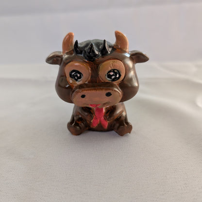 Resin Cow trinket

hand crafted with eco resin, and hand painted with acrylic paints.

Eco Resin feels similar to Ceramic or porcelain: smooth, cool to the touch, and non-plastic.