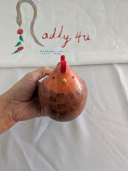 Handmade Eco-Resin Chicken Figurine – Hand-Painted Farmhouse Decor