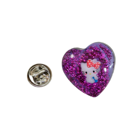 Pin - 3D Hello Kitty resin pin with silver butterfly clutch