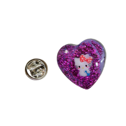 Pin - 3D Hello Kitty resin pin with silver butterfly clutch