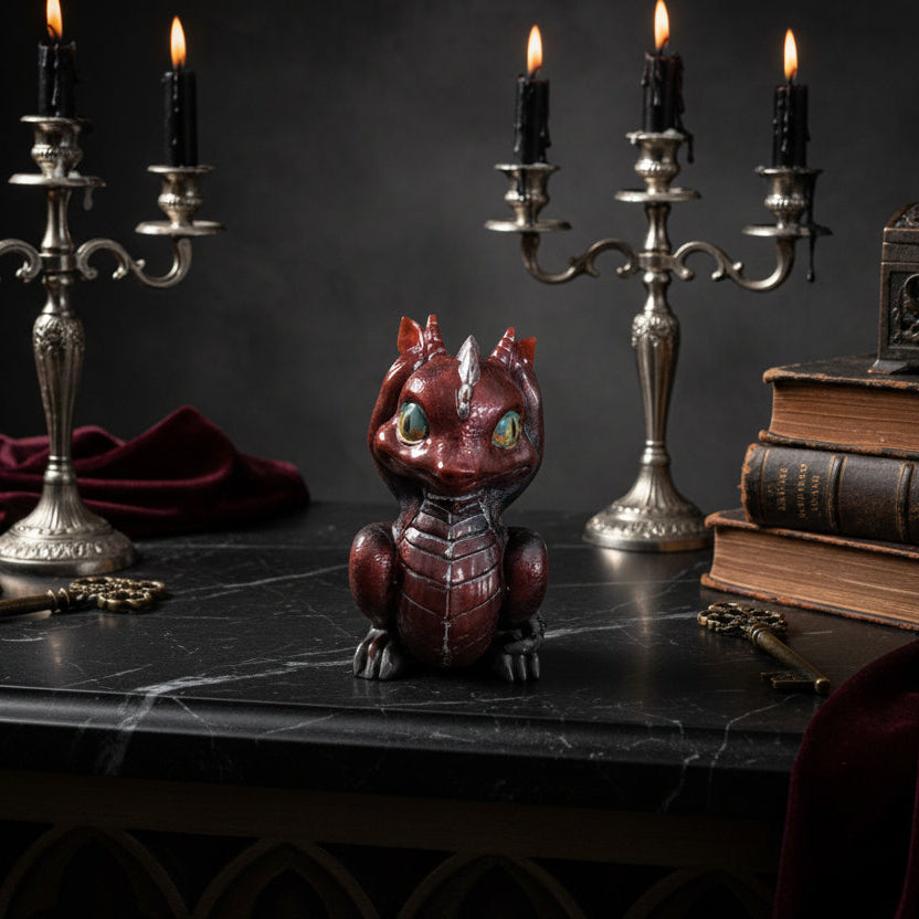 The Three Wise Dragons – Hand-Painted Metallic Resin Art