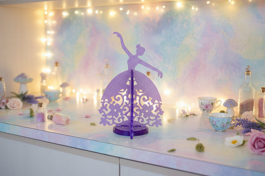 Resin puffy dress dancer jewelry holder