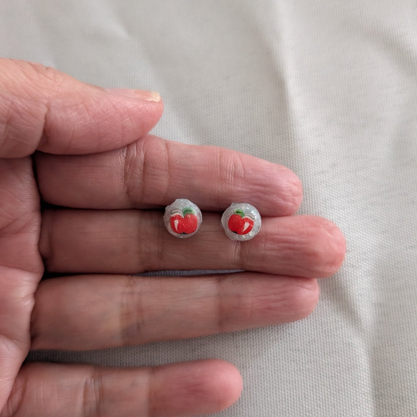 Earrings - Apple Resin studs