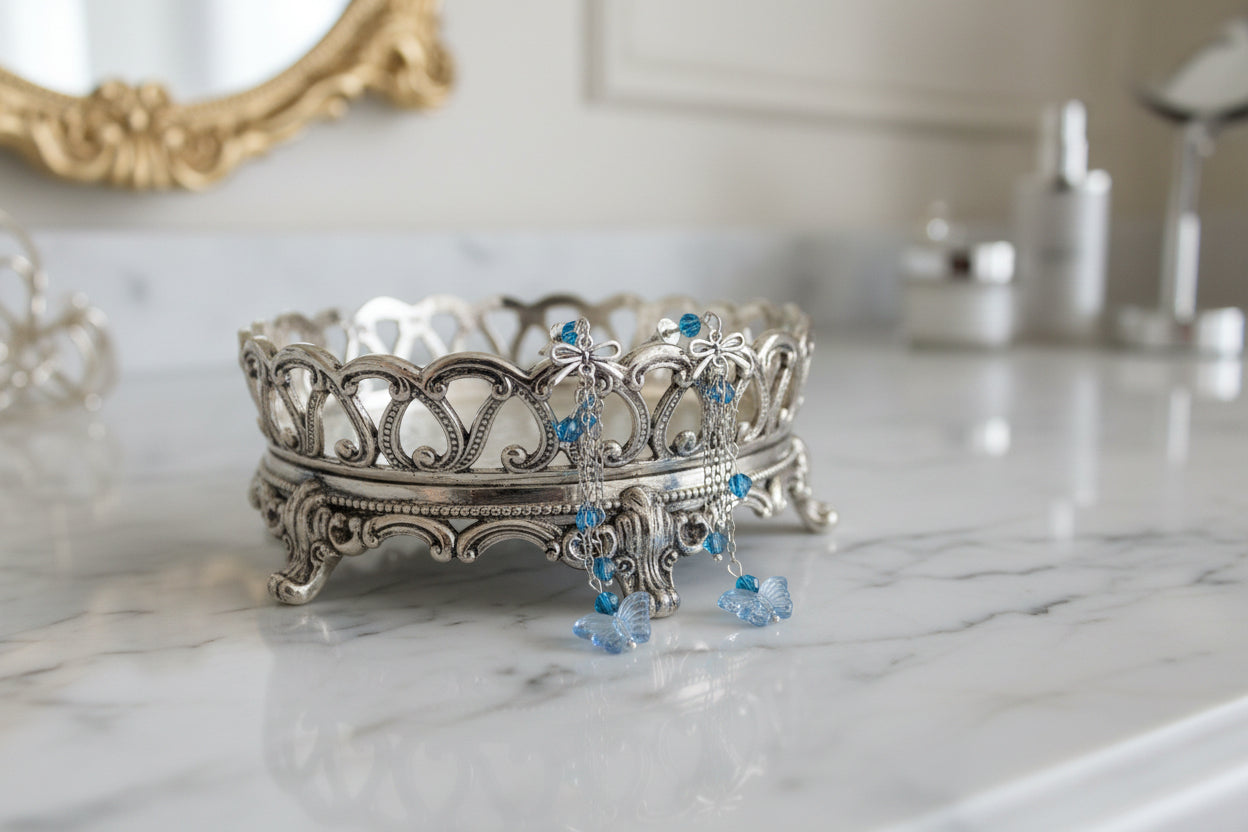 Elevate your everyday style with these enchanting butterfly earrings, featuring delicate silver chains, a charming bow accent, and sparkling crystal beads suspended from classic silver ball post studs. At approximately 3 inches in length, they offer the perfect balance of presence and wearability, making them ideal for both casual outings and special occasions. Weighing just 0.18 oz, these lightweight beauties won't weigh you down, allowing you to wear them comfortably all day long. The intricate design com