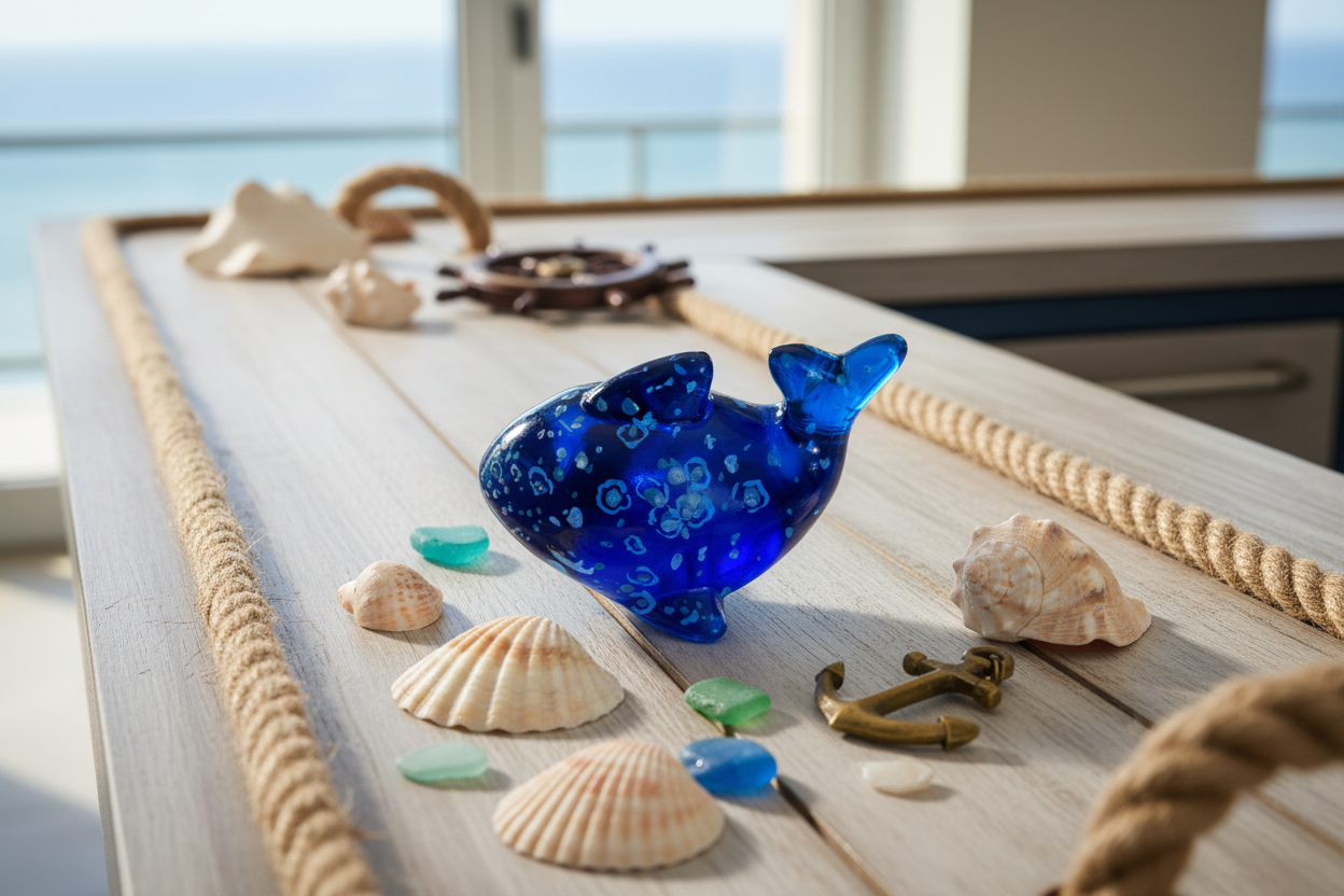 "Add a touch of whimsy to your space with our Knickknack - Resin dolphin. Handcrafted from durable resin, this charming dolphin figurine will bring a sense of playful wonder to any room. Its intricate design and intricate details make it a unique and eye-catching addition to your home decor. Perfect for ocean lovers or those looking to add a touch of nautical charm. Bring this adorable dolphin home today!"