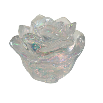 Elevate your space with this charming Knickknack - Resin rose trinket. Its intricate design and delicate details make it the perfect addition to your home decor. Keep your small treasures safe in its lidded compartment. A beautiful and functional piece that adds a touch of elegance to any room.