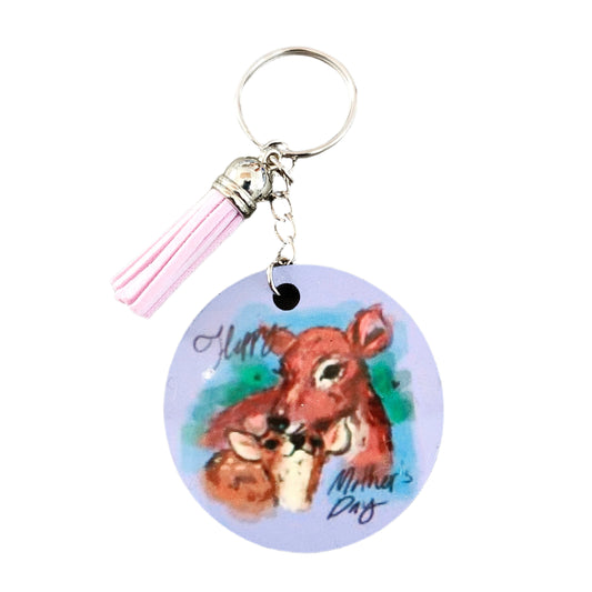 Never lose your keys and always carry a heartfelt reminder of your loved ones with our Double Sided Sublimated Mother's Day keychain. With a beautiful, full color design on both sides and an elegant acrylic tassel, it's the perfect accessory for any mom on the go.