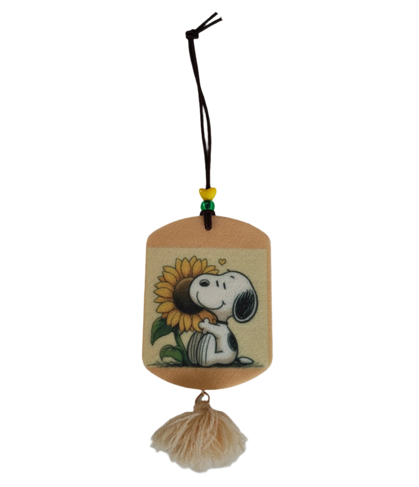 Add some quirk and humor to your car with our Car Ornament - Double sided Snoopy! This 3 x 4 in ornament adds a unique touch to your car and weighs only 0.18 oz. No need to worry about any unpleasant scents, as it's unscented. Drive in style with Snoopy by your side!

Car Ornament - Double sided Snoopy

Unscented 

Size 3 x 4 in

Weigh 0.18 oz