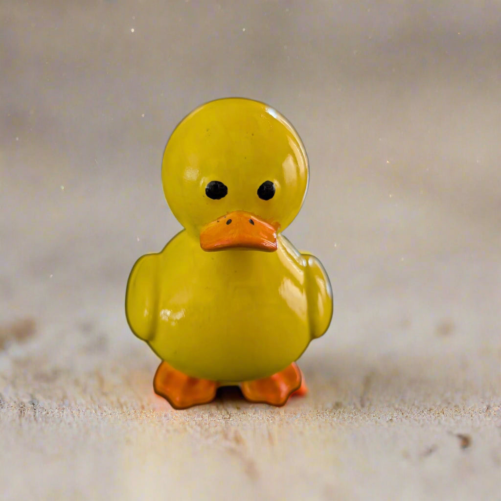 Knickknack - Resin Duck trinket

hand crafted with eco resin, and hand painted with acrylic paints.

Eco Resin feels similar to Ceramic or porcelain: smooth, cool to the touch, and non-plastic.