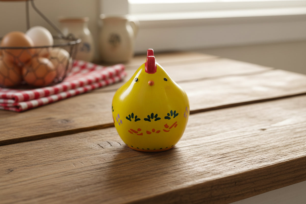 Knickknack - Resin Chicken Trinket

hand crafted with eco resin, and hand painted with acrylic paints.

Eco Resin feels similar to Ceramic or porcelain: smooth, cool to the touch, and non-plastic.