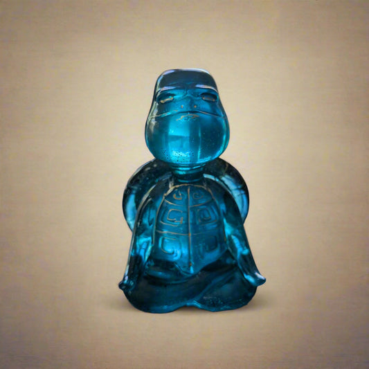 hand crafted with epoxy resin.

Epoxy resin is typically smooth, rigid, and non-porous, similar to a hard plastic or glass.