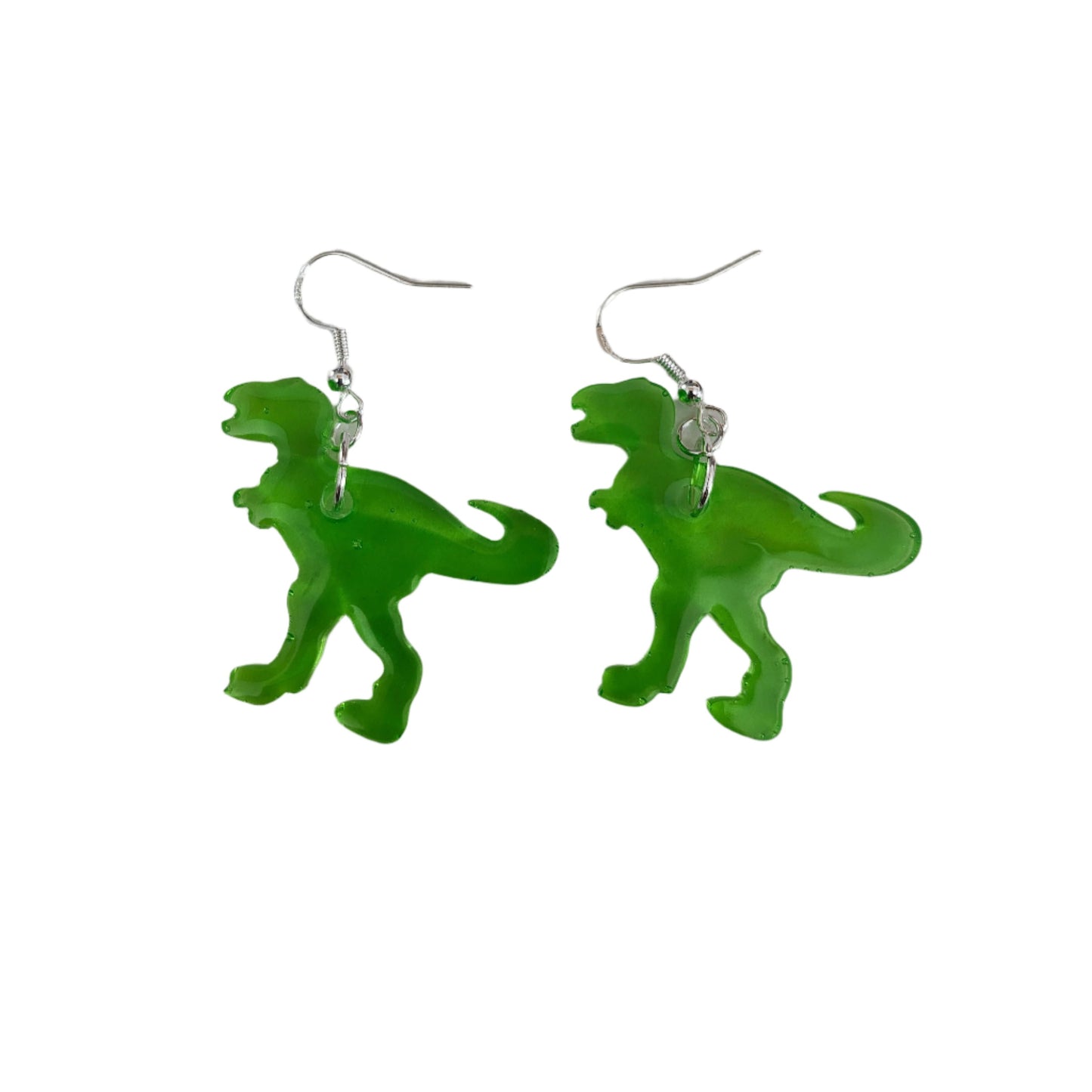 Unleash your wild side with these unique dinosaur earrings! Made of high-quality resin, these earrings are lightweight and comfortable to wear all day long. The perfect accessory for any dinosaur lover, these earrings are sure to add a fierce touch to any outfit. Get yours today and make a statement!