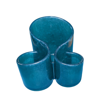 Keep your workspace stylishly organized with the Knickknack Large Resin Brush and Pen Holder. Measuring about 5 by 5 inches with a height of 4 inches