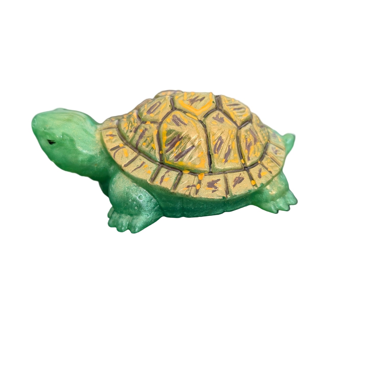 hand crafted with epoxy resin, and hand painted with acrylic paints.

Epoxy resin is typically smooth, rigid, and non-porous, similar to a hard plastic or glass.