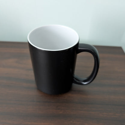 Custom 15oz heat-sensitive color changing coffee mug personalized with custom photo or design.