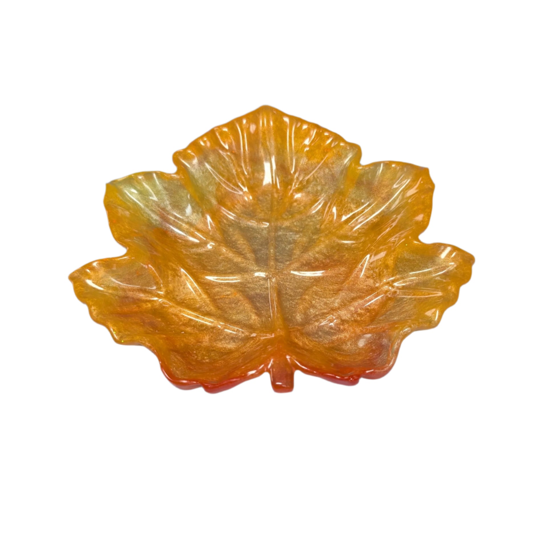 Elevate your space with the Knickknack Resin Maple Leaf Trinket Tray. Crafted with care, its vibrant maple leaf design adds a touch of nature-inspired charm while keeping your small essentials organized. Perfect for keys, jewelry, or coins, this tray combines functionality with seasonal style, making it a must-have accent for any room.