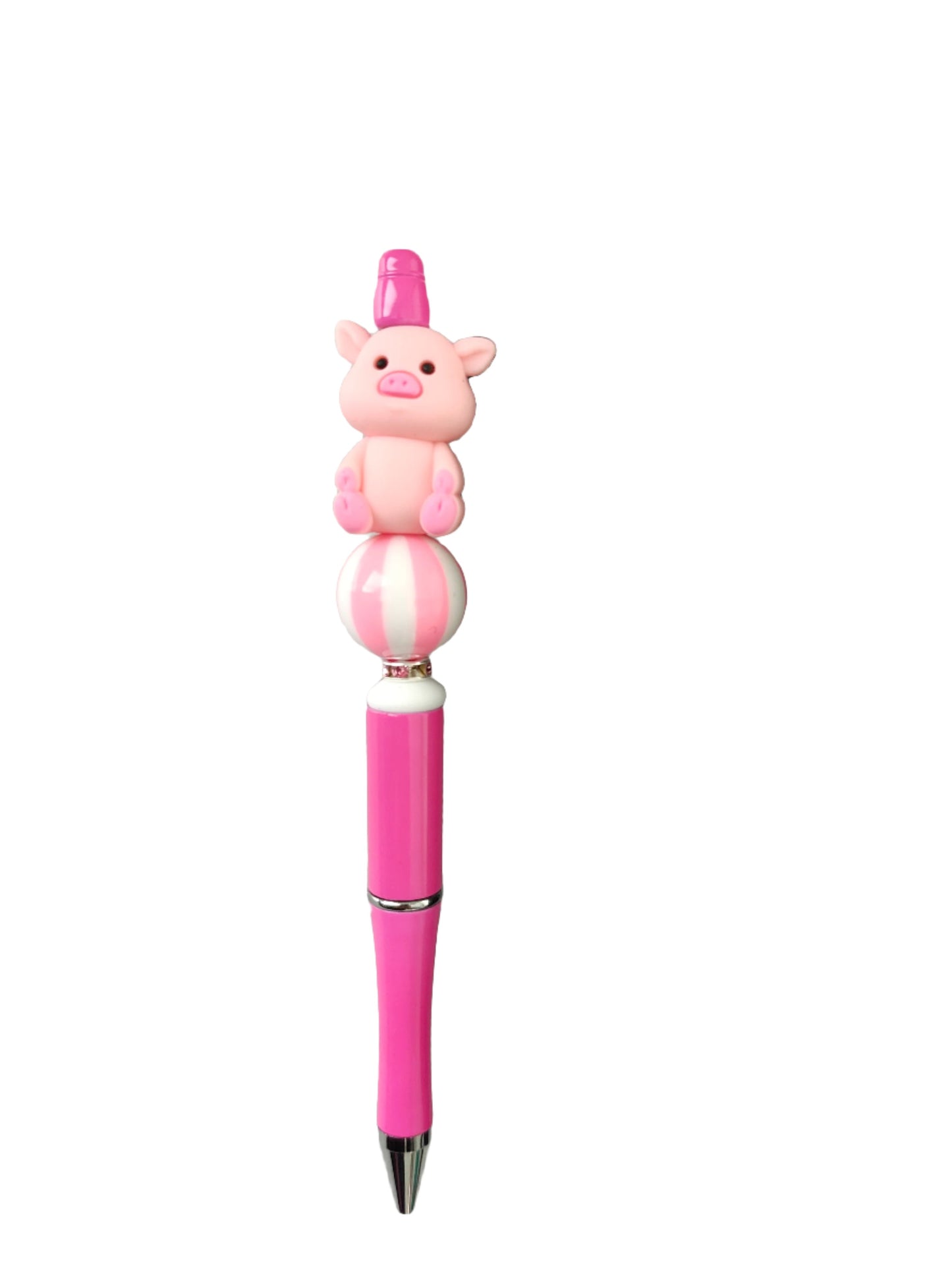 Write with joy and style with our Pig silicon beaded acrylic pen! This unique pen features a playful pig design with soft beaded texture, perfect for adding a touch of fun to your writing. Plus, it comes in black ink for a smooth and professional finish. Get yours today!
