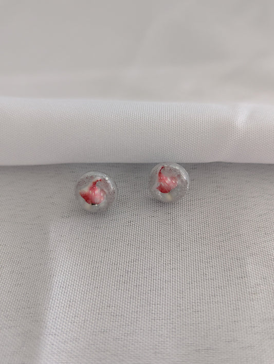 Earrings - Red Mushroom Resin studs