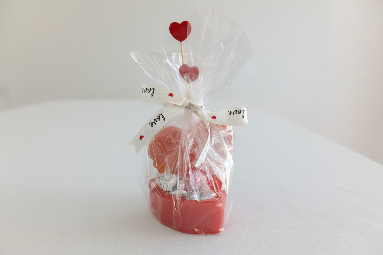 Heart shape rose lid trinket box