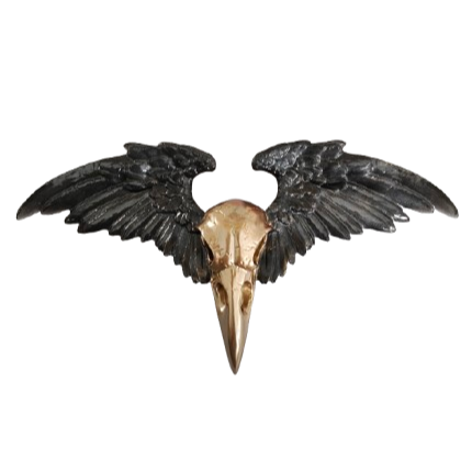 Embrace the dark side with our Resin Crow skull skeleton. Made from high-quality resin, this unique piece is perfect for adding an edge to your decor. Showcase your love for all things spooky and macabre with this exquisitely detailed crow skull. Own a piece of mystique and intrigue today.