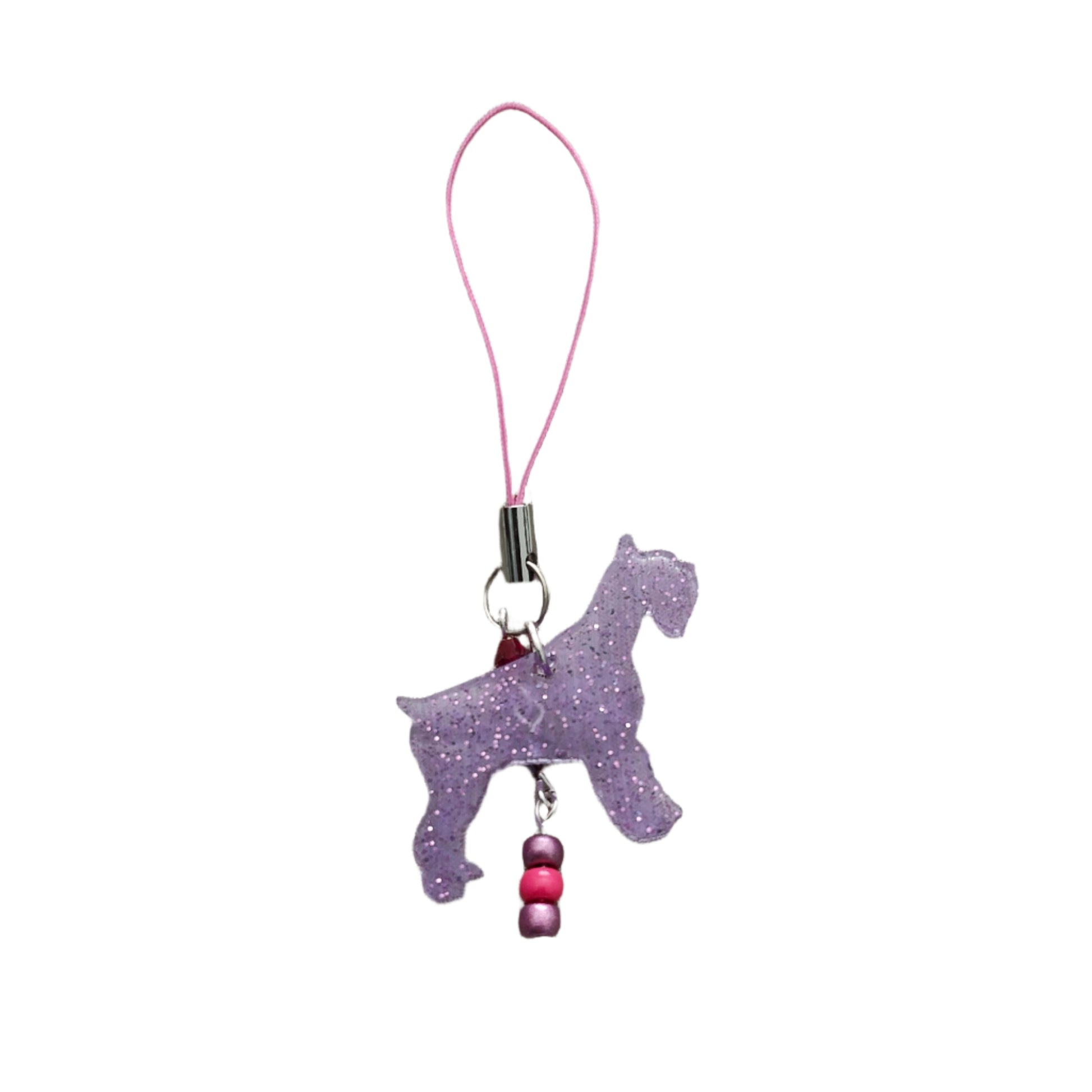 Give your phone some paw-some personality with this charming resin dog adorned with beads. This playful accessory adds a touch of whimsy to your device, making it stand out from the pack. Woof-initely a must-have for any dog lover's phone!