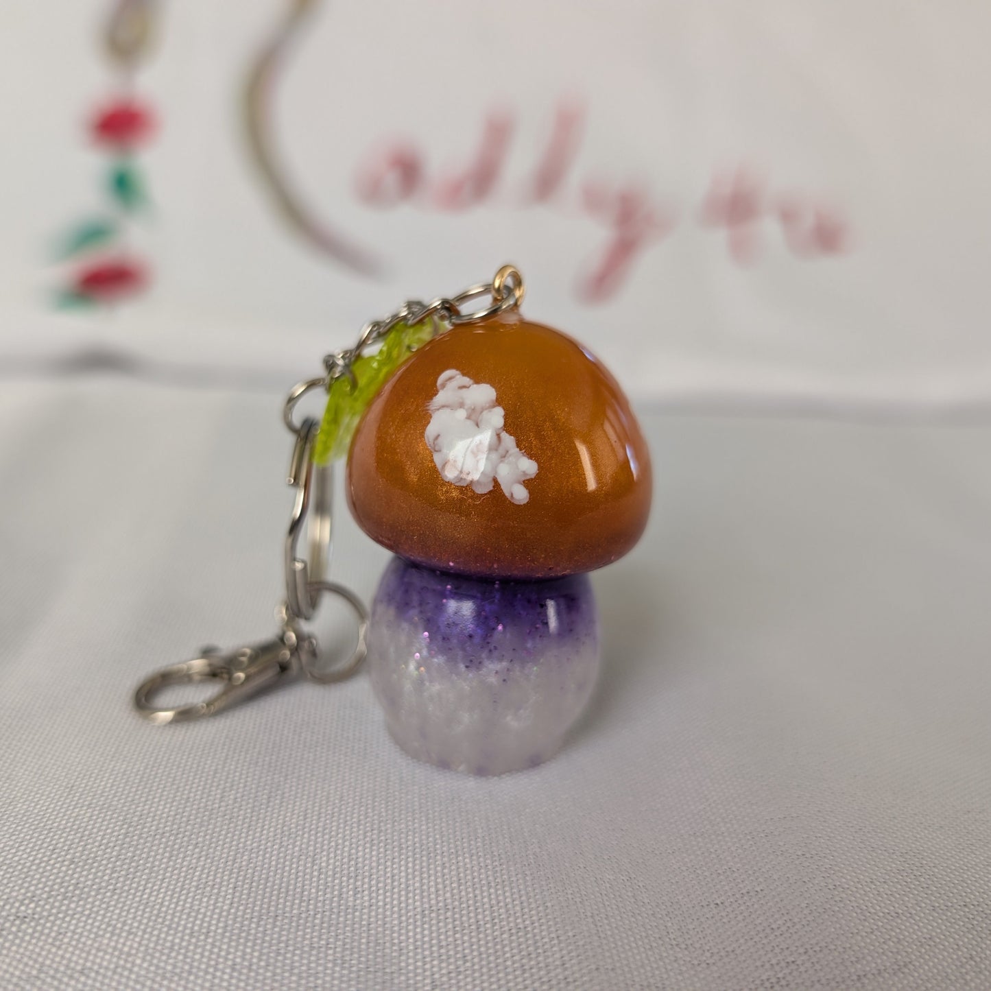 Keychain - Resin mushroom B