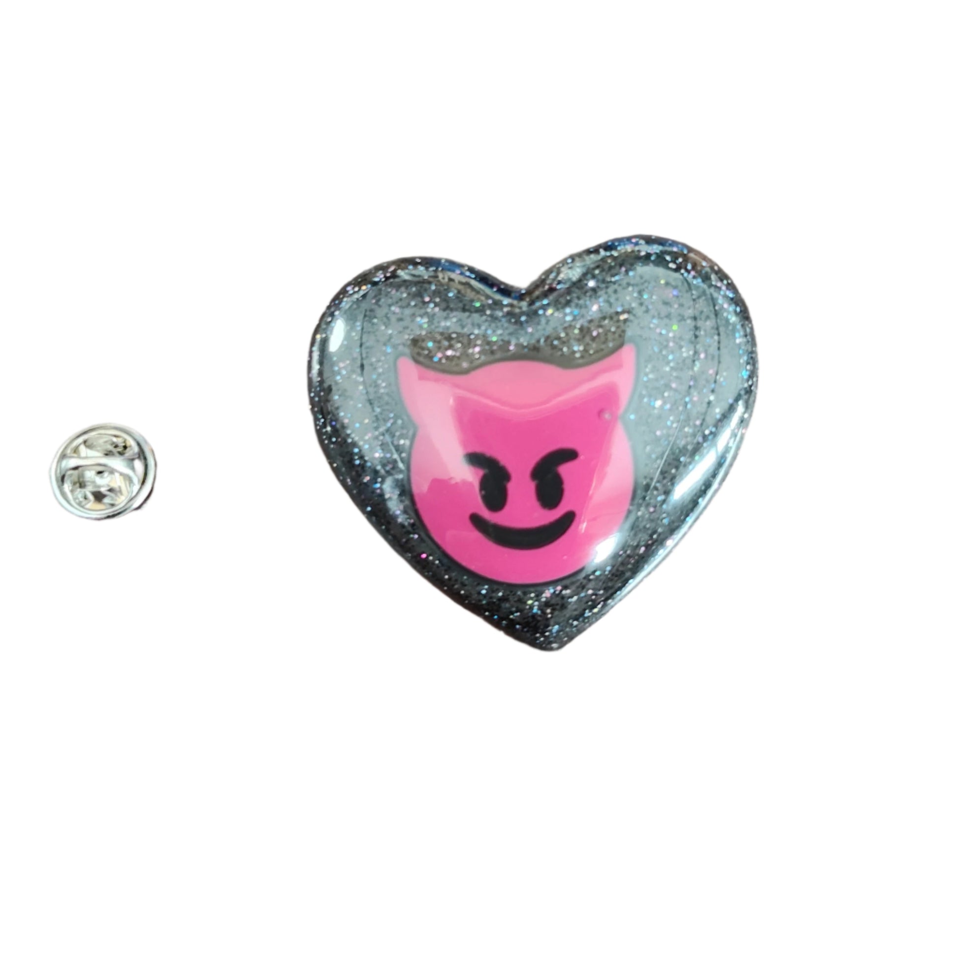 This Pin features a 3D Heart design made of high-quality resin and completed with a silver butterfly clutch. Add a touch of love and charm to any outfit with this unique accessory. Perfect for showing off your style and making a statement.