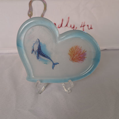 Large irregular resin heart tray