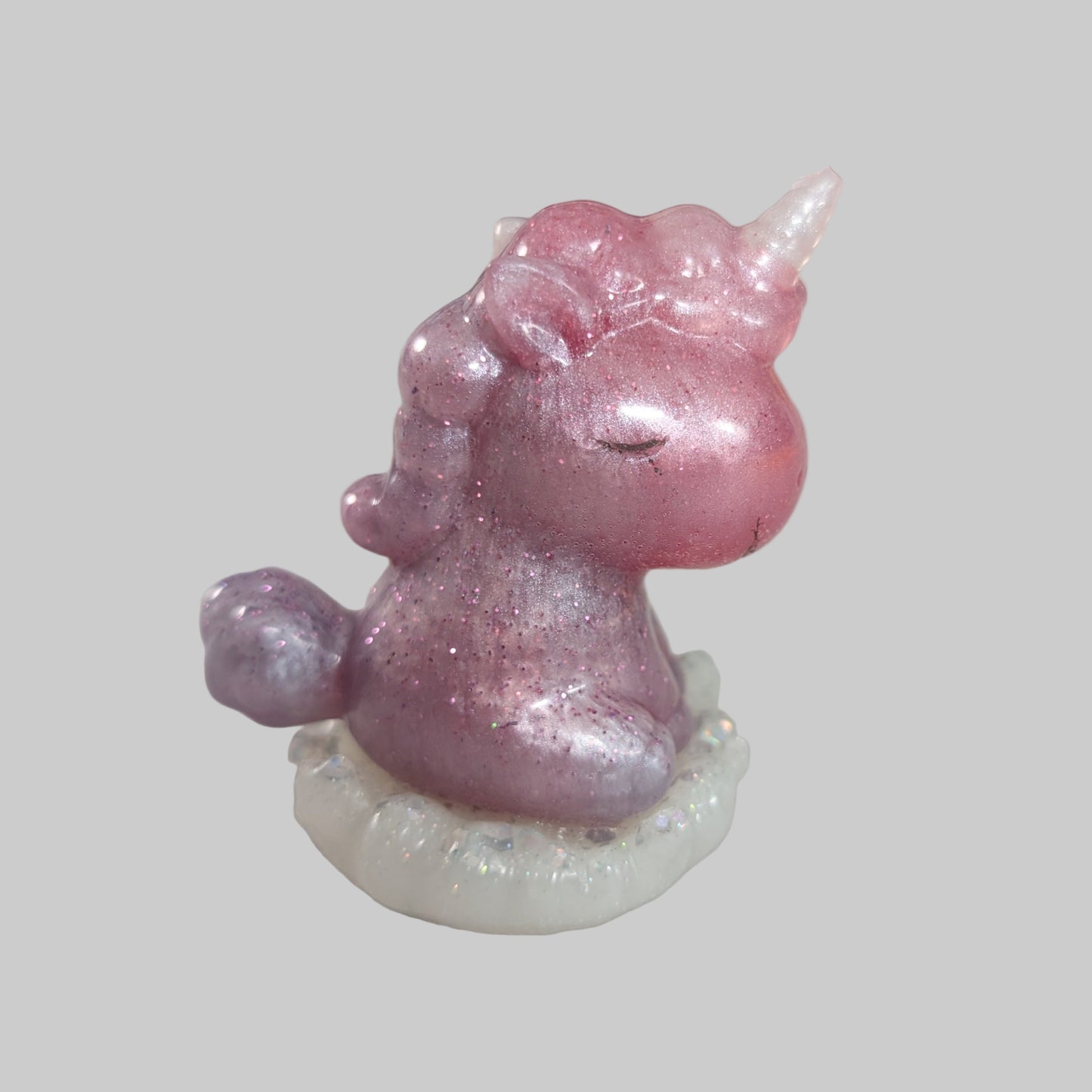 Resin small unicorn on cloud trinket